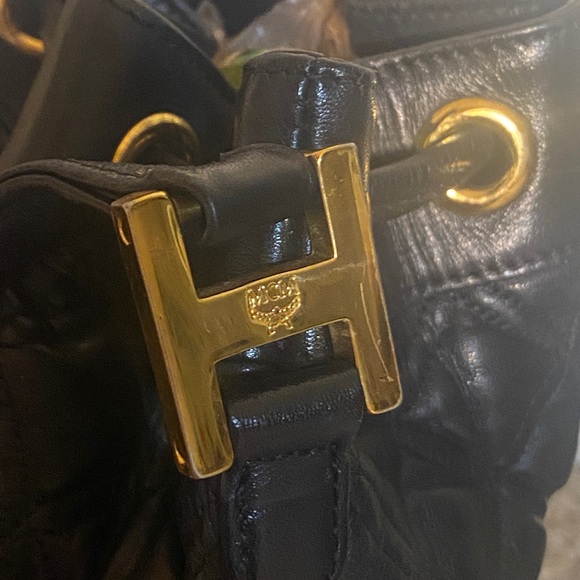 🎊HP Vintage Mini MCM Quilted Bucket Bag - Picture 9 of 17